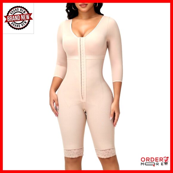 Compression Bodysuit Shapewear Post Surgery Tummy Control Sleek Sculpted Arms